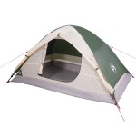 vidaXL Cort de camping cupolă pentru 4 persoane, verde, impermeabil