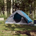vidaXL Cort de camping cupolă pentru 4 persoane, albastru, impermeabil