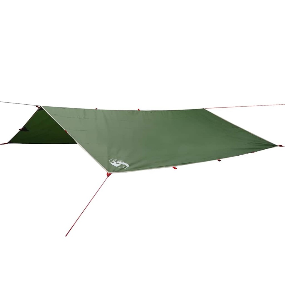 vidaXL Prelată de camping, verde, 360x294 cm, impermeabilă