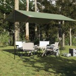 vidaXL Prelată de camping, verde, 400x294 cm, impermeabilă vidaXL Prelată de camping, verde, 400x294 cm, impermeabilă