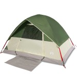 vidaXL Cort de camping cupolă pentru 2 persoane, verde, impermeabil