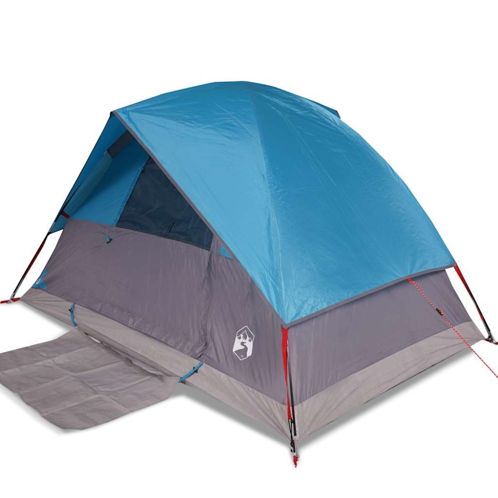 vidaXL Cort de camping cupolă pentru 2 persoane, albastru, impermeabil
