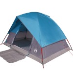 vidaXL Cort de camping cupolă pentru 2 persoane, albastru, impermeabil