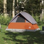 vidaXL Cort de camping pentru 2 persoane, portocaliu, impermeabil