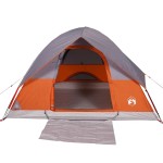 vidaXL Cort de camping pentru 2 persoane, portocaliu, impermeabil