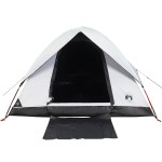 vidaXL Cort camping cupolă 2 persoane alb, țesătură opacă, impermeabil vidaXL Cort camping cupolă 2 persoane alb, țesătură opacă, impermeabil