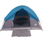 vidaXL Cort de camping cupolă pentru 3 persoane, albastru, impermeabil