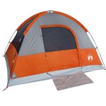 vidaXL Cort de camping cupolă 3 persoane, portocaliu, impermeabil vidaXL Cort de camping cupolă 3 persoane, portocaliu, impermeabil