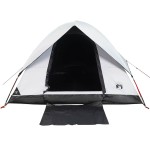vidaXL Cort camping cupolă 3 persoane alb, țesătură opacă, impermeabil vidaXL Cort camping cupolă 3 persoane alb, țesătură opacă, impermeabil