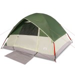 vidaXL Cort de camping cupolă pentru 6 persoane, verde, impermeabil