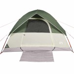 vidaXL Cort de camping cupolă pentru 6 persoane, verde, impermeabil