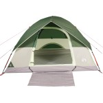 vidaXL Cort de camping cupolă pentru 6 persoane, verde, impermeabil