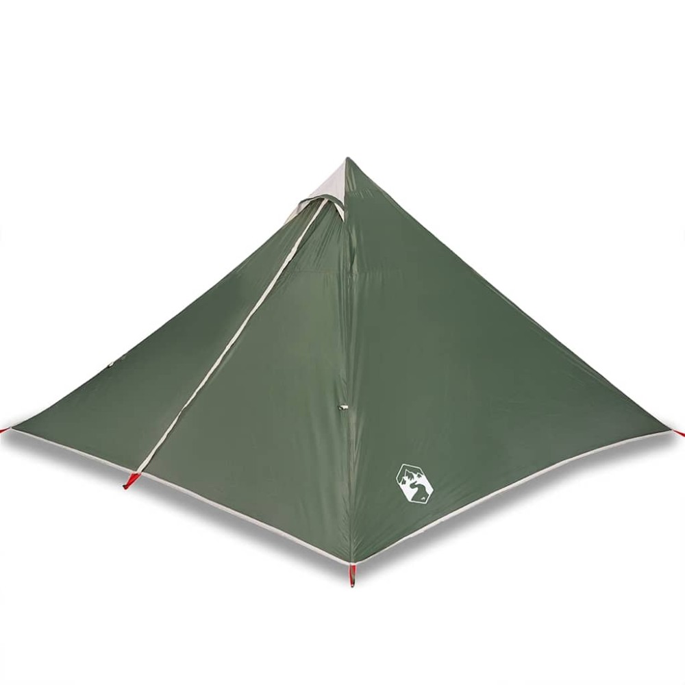 vidaXL Cort de familie tipi pentru 7 persoane, verde, impermeabil