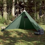vidaXL Cort de familie tipi pentru 7 persoane, verde, impermeabil vidaXL Cort de familie tipi pentru 7 persoane, verde, impermeabil