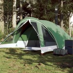 vidaXL Cabină cort de camping, 4 persoane, verde, impermeabil vidaXL Cabină cort de camping, 4 persoane, verde, impermeabil