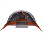 vidaXL Cabină cort de camping 4 persoane gri și portocaliu impermeabil vidaXL Cabină cort de camping 4 persoane gri și portocaliu impermeabil