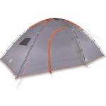vidaXL Cort de camping pentru 8 persoane, portocaliu, impermeabil