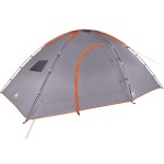 vidaXL Cort de camping pentru 8 persoane, portocaliu, impermeabil