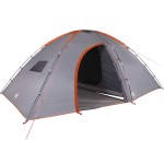 vidaXL Cort de camping pentru 8 persoane, portocaliu, impermeabil
