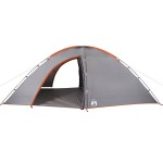 vidaXL Cort de camping pentru 8 persoane, portocaliu, impermeabil