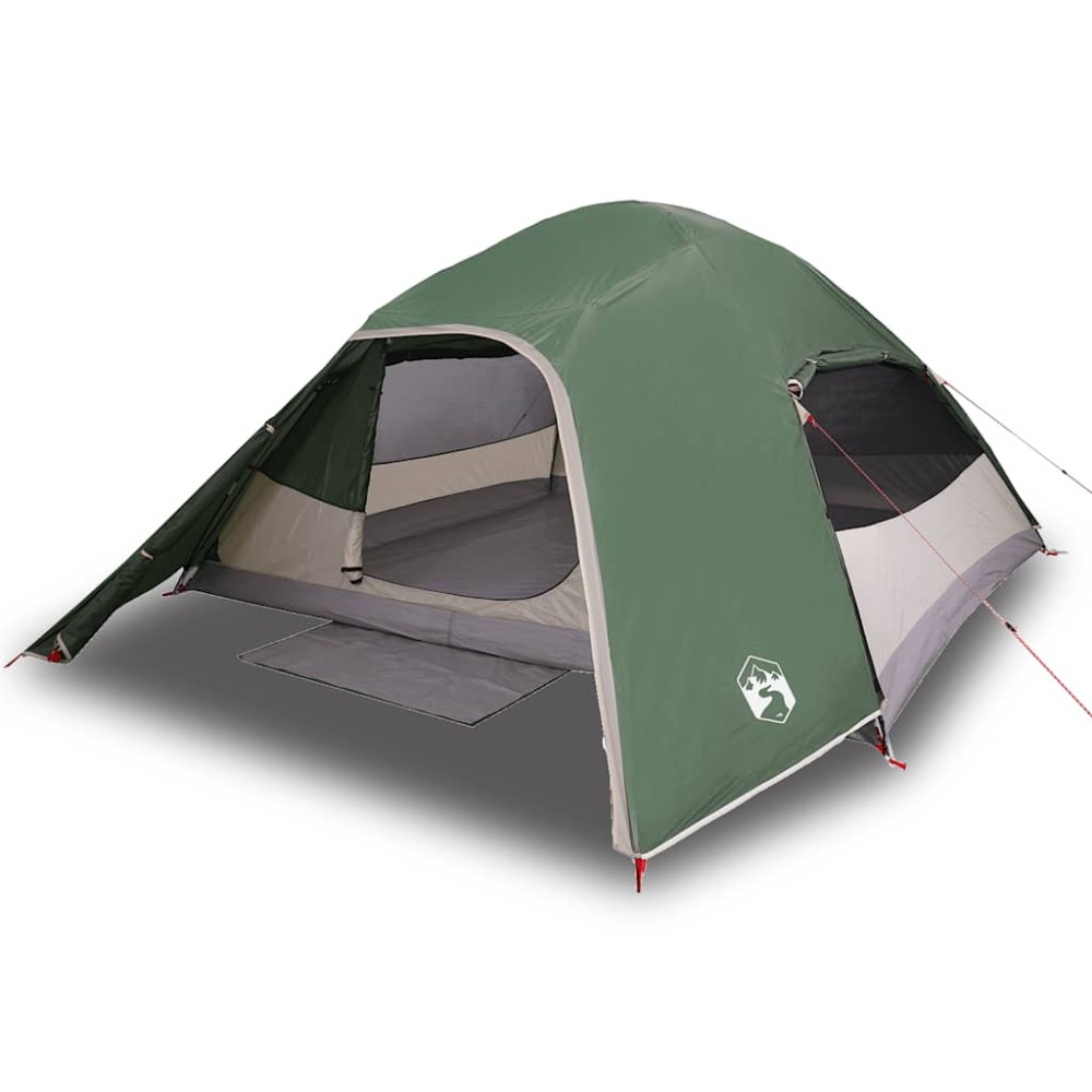 vidaXL Cort de camping cupolă pentru 4 persoane, verde, impermeabil