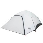 vidaXL Cort camping cupolă 4 persoane alb, țesătură opacă, impermeabil vidaXL Cort camping cupolă 4 persoane alb, țesătură opacă, impermeabil