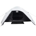 vidaXL Cort camping cupolă 4 persoane alb, țesătură opacă, impermeabil vidaXL Cort camping cupolă 4 persoane alb, țesătură opacă, impermeabil