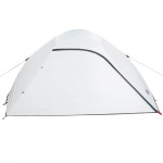 vidaXL Cort camping cupolă 4 persoane alb, țesătură opacă, impermeabil vidaXL Cort camping cupolă 4 persoane alb, țesătură opacă, impermeabil