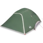 vidaXL Cort de camping cupolă pentru 6 persoane, verde, impermeabil
