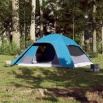 vidaXL Cort de familie pentru 6 persoane, albastru, impermeabil vidaXL Cort de familie pentru 6 persoane, albastru, impermeabil