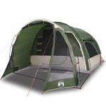 vidaXL Cort de familie pentru 6 persoane, verde, impermeabil vidaXL Cort de familie pentru 6 persoane, verde, impermeabil