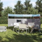vidaXL Paravan de camping, albastru, 366x152x152 cm, impermeabil vidaXL Paravan de camping, albastru, 366x152x152 cm, impermeabil