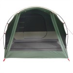 vidaXL Cort de camping tunel pentru 4 persoane, verde, impermeabil