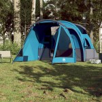 vidaXL Cort de camping tunel pentru 4 persoane, albastru, impermeabil vidaXL Cort de camping tunel pentru 4 persoane, albastru, impermeabil