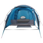 vidaXL Cort de camping tunel pentru 4 persoane, albastru, impermeabil vidaXL Cort de camping tunel pentru 4 persoane, albastru, impermeabil