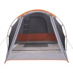 vidaXL Cort de camping tunel pentru 4 persoane, gri, impermeabil vidaXL Cort de camping tunel pentru 4 persoane, gri, impermeabil