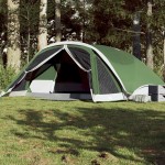 vidaXL Cort de familie pentru 6 persoane, verde, impermeabil vidaXL Cort de familie pentru 6 persoane, verde, impermeabil