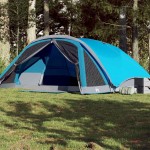 vidaXL Cort de familie pentru 6 persoane, albastru, impermeabil vidaXL Cort de familie pentru 6 persoane, albastru, impermeabil
