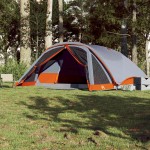 vidaXL Cort de familie pentru 6 persoane, gri, impermeabil vidaXL Cort de familie pentru 6 persoane, gri, impermeabil