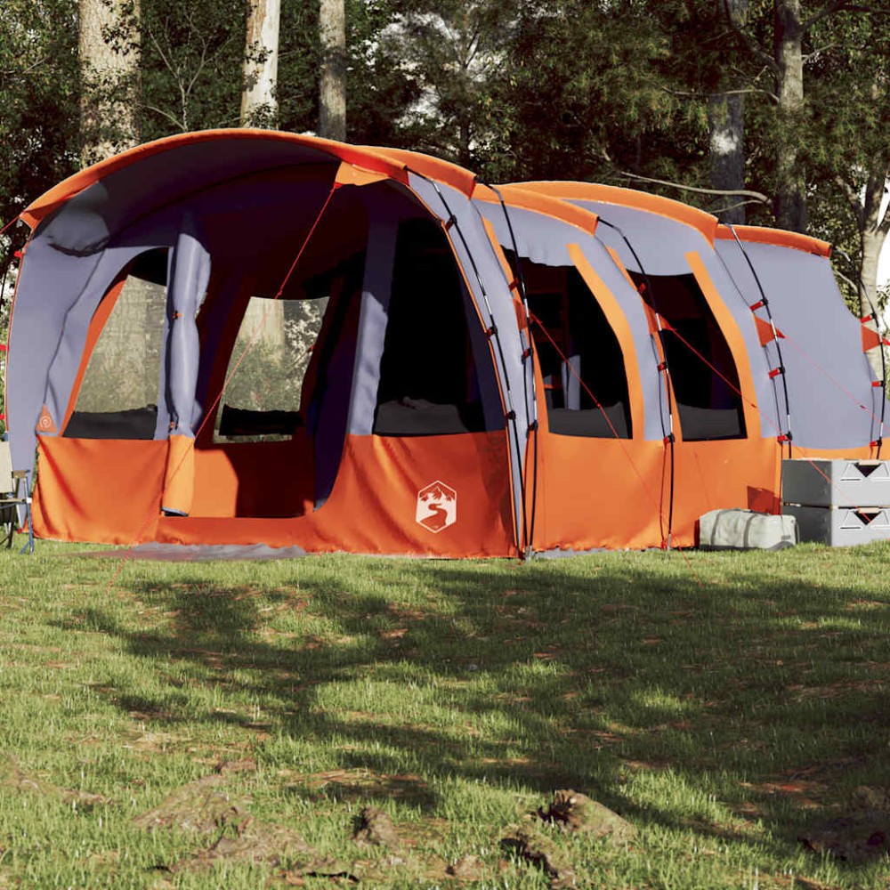 vidaXL Cort de familie tunel pentru 8 persoane, gri, impermeabil