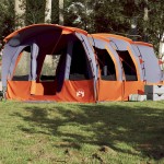 vidaXL Cort de familie tunel pentru 8 persoane, gri, impermeabil