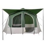vidaXL Cort cabină de camping, 5 persoane, verde, impermeabil vidaXL Cort cabină de camping, 5 persoane, verde, impermeabil
