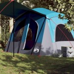 vidaXL Cabină cort de camping, 5 persoane, albastru, impermeabil vidaXL Cabină cort de camping, 5 persoane, albastru, impermeabil