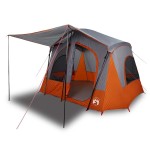 vidaXL Cabină cort de camping 5 persoane gri și portocaliu impermeabil vidaXL Cabină cort de camping 5 persoane gri și portocaliu impermeabil