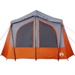 vidaXL Cabină cort de camping 5 persoane gri și portocaliu impermeabil vidaXL Cabină cort de camping 5 persoane gri și portocaliu impermeabil
