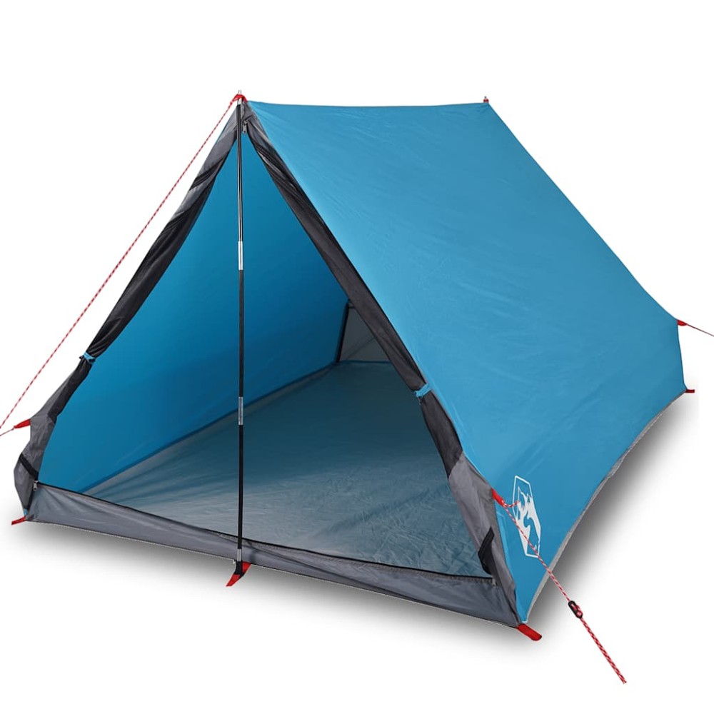 vidaXL Cort de camping cu cadru A, 2 persoane, albastru, impermeabil
