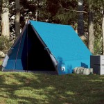 vidaXL Cort de camping cu cadru A, 2 persoane, albastru, impermeabil vidaXL Cort de camping cu cadru A, 2 persoane, albastru, impermeabil