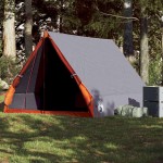vidaXL Cort camping cu cadru A 2 persoane, gri, impermeabil vidaXL Cort camping cu cadru A 2 persoane, gri, impermeabil