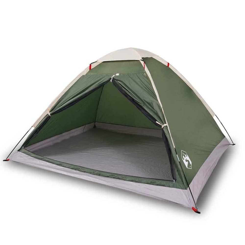 vidaXL Cort de camping cupolă pentru 2 persoane, verde, impermeabil