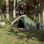 vidaXL Cort de camping cupolă pentru 2 persoane, verde, impermeabil